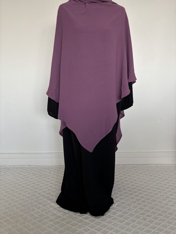 Khimar Jazz Long Violet Pâle – Image 2
