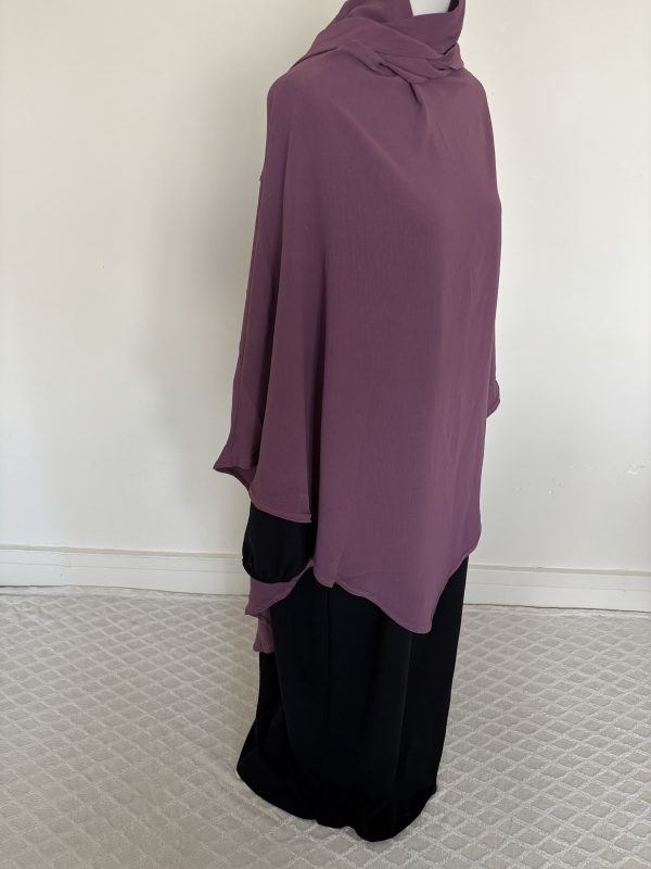 Khimar Jazz Long Violet Pâle – Image 4