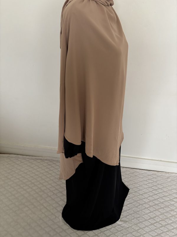 Khimar Soie de Médine Long Crème – Image 4