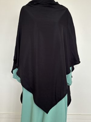 Khimar Soie de Médine Long Noir