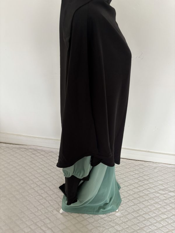 Khimar Soie de Médine Long Noir – Image 4