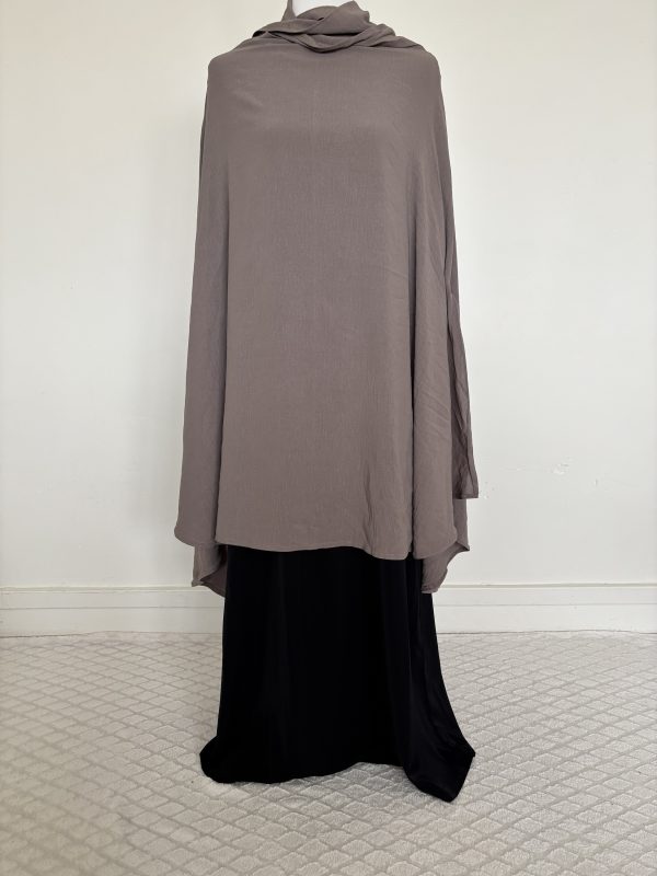 Khimar Jazz Arrondi Taupe – Image 2