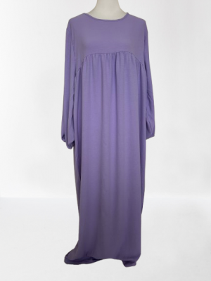 Abaya Jazz Manche Bouffante Violète