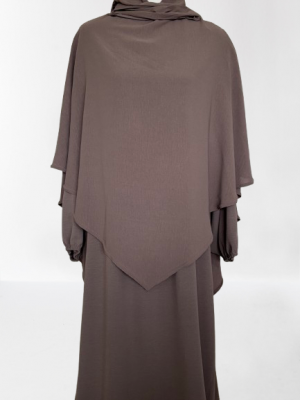 Khimar Jazz Moyen Taupe