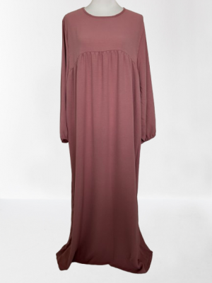 Abaya Jazz Manche Bouffante Rose