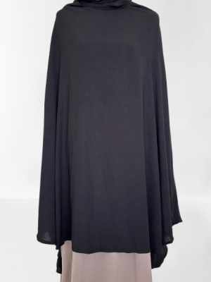 Khimar Jazz Arrondi Noir