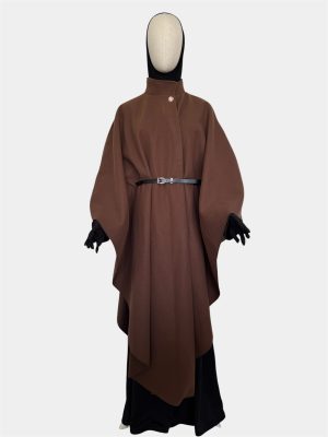 cape poncho marron