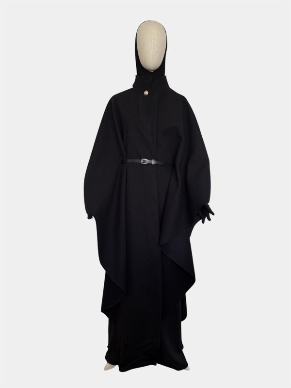 cape poncho noir